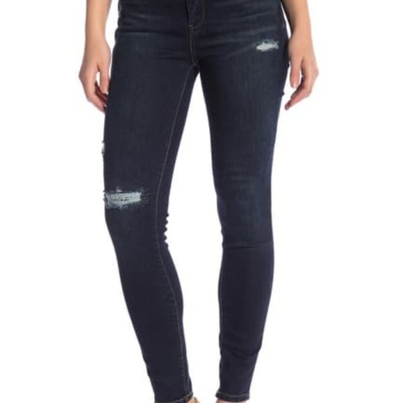 BLANK NYC Distressed High Rise Skinny Jeans Size 26 - Picture 1 of 15
